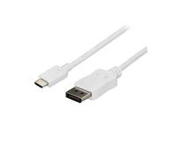 Câble adaptateur USB C vers DisplayPort 1,8 m - 4K - Blanc - Câble DisplayPort - 24 pin USB-C (M) pour DisplayPort (M) - Displayport 1.2/Thunderbolt