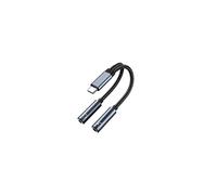 Câble adaptateur USB-C vers double audio 3,5 mm Black
