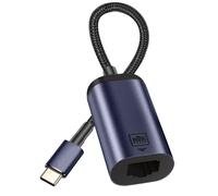 Câble Adaptateur USB-C vers Ethernet Débit 100Mbps Longueur 10cm Gris