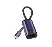 Câble Adaptateur USB-C vers Ethernet Débit 100Mbps Longueur 10cm Gris Foncé