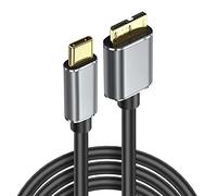 Câble adaptateur USB C vers micro B, type C vers micro B, câble connecteur de disque dur compatible avec Toshiba, Seagate, disque dur externe WD, Galaxy S8/S9/S10, etc (1 m)