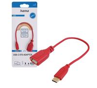 Cables USB Hama Câble USB-C-OTG Flexi-Slim, USB 2.0, 480Mbit/s, Chilli Pepper, 0,15m