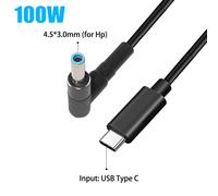Câble adaptateur USB de type C pour HP Stream Spectre Pavilion Envy Eliteboook,chargeur d'alimentation,convertisseur,charge rapide,45W,65W,90W