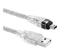 Câble Adaptateur USB mâle vers FireWire IEEE 1394 4 Broches 1.5m pour Sony DCR-TRV75E DV,Câble Adaptateur USB mâle vers pour Sony DCR-TRV75E DV, Câble de Transfert de Données