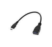 Câble adaptateur USB OTG Femelle vers USB Type C Male Noir
