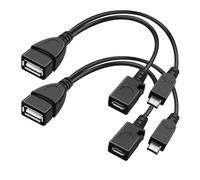 Câble adaptateur USB OTG Puiseno avec connecteur micro USB 2.0 et connecteur USB type A pour lecteur flash USB/clavier/disque dur/Fire TV Stick, 20 cm