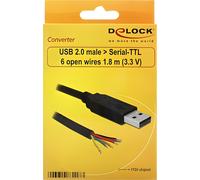 Câble adaptateur USB - série TTL 6 extrémités de câble ouvertes (3,3V) 1,80m