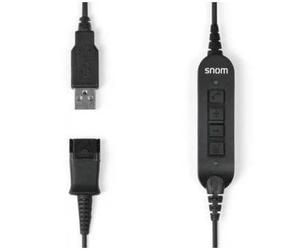 Câble adaptateur USB Snom ACUSB, pour casques Snom A100M et A100D, touches appel, silence et volume, plug and play, 1,7