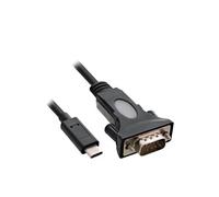 Câble adaptateur USB type C à série, adaptateur USB CM à DB9M +, 1,8 m