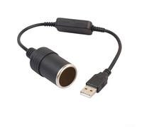 Câble adaptateur USB vers chargeur de voiture 12 V entrée 2,1 A sortie 1 A pour caméra embarquée DVR GPS Sat Nav Caméra de recul Cordon d'alimentation