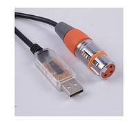 Câble Adaptateur USB vers Interface 3/6/10/12 Pieds de Longueur for éclairage de scène, contrôleur PC 512, gradateur, câble de Conversion USB(3m,Transparent USB Shel)