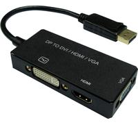 Câble adaptateur Value DisplayPort / DVI / HDMI / VGA Fiche mâle DisplayPort, Prise femelle DVI-D 24+1 pôles, Prise femelle