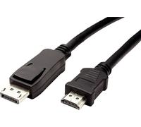 Câble adaptateur Value DisplayPort / HDMI Fiche mâle DisplayPort, Fiche mâle HDMI-A 1.50 m noir 11.99.5779 blindé Câble