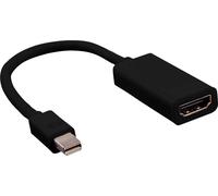 Câble adaptateur Value Mini-Display / HDMI Fiche mâle Mini DisplayPort, Prise femelle HDMI-A 0.15 m noir 12.99.3130 Câble