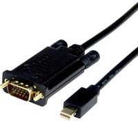 Câble adaptateur Value Mini-Display / VGA Fiche mâle Mini DisplayPort, Fiche mâle VGA 15 pôles 1.50 m noir 11.99.5806 Câble DisplayPort