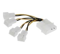 Câble adaptateur ventilateur - INLINE - 4x ventilateur 3 broches - à 5 25""