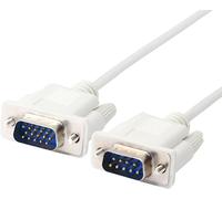 Câble adaptateur vidéo DB 9 broches mâle vers VGA 15 broches mâle | Câble de connexion série RS232 vers VGA | Fil de signal blindé pour écran KVM | Remplacement non OEM de 1,4 m