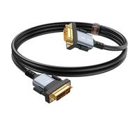 Câble Adaptateur Vidéo DVI vers VGA 1.8m Résolution Full HD 1080p LinQ Noir