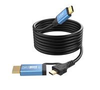 Câble Adaptateur Vidéo USB-C vers HDMI 4K 60Hz 1.8m Blindé LinQ Noir