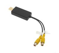 Câble adaptateur vidéo USB vers CVBS pour systèmes Android, conversion du signal vidéo USB vers sortie RCA pour écrans de véhicule, et Play sans pilote, noir