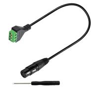Câble adaptateur XLR à 3 cœurs sans soudure, connecteur XLR de remplacement câble de borne à vis à 3 broches pour l ' extension des signaux sonores avec tournevis