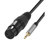 Câble adaptateur XLR femelle vers jack 3,5 mm convertisseur équilibré 3,5 mm mini TRS stéréo mono audio pour guitare, mixeur, haut-parleur, appareil d'enregistrement en direct, condensateur dynamique,