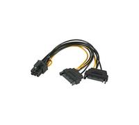 Câble AK-CBPW13-15 Akasa, 2X SATA Alimentation Vers 6 Broches PCIe
