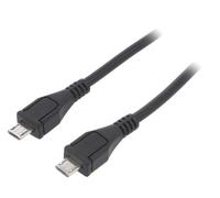 Câble AK-USB-17 USB 2.0 Micro USB-B mâle, nickelé des deux côtés AKYGA