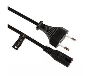 Cable Alimentation 2 Pin c7 fiche Bipolaire Cordon Compatible avec Samsung, PS5 JVC, Phillips, LG, Sharp, Sony, TV, Secteur Imprimante Euro Fig8 Figure Fig 8 Connecteur Power d'alimentation Noir (3m)