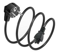 Câble Alimentation 3 Broches avec Fiche de Contact de Protection Type F, Cordon d'alimentation Coudée 90° vers Prise IEC C5, Câble Connecteur Chargeur pour PC Moniteur Téléviseur Notebook, 1,5 Mètres