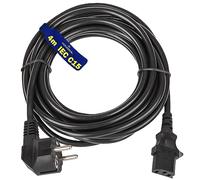 Cable Alimentation 4m Fiche Schuko et IEC C15 - Cordon 3x1 mm - pour Polti Vaporetto - Garantie de 10 Ans - MONTERAL