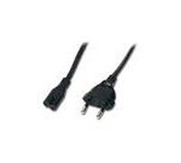 Câble alimentation bipolaire en 8 noir 1,8 m