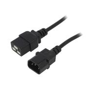Cable alimentation C14 male vers C19 femelle 1.8m