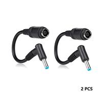 Câble Alimentation électrique de 7.4x5.0 mm à 4.5x3.0mm Bouchon Câble Adaptateur/convertisseur pour HP Stream Spectre Pavilion Envy EliteBook Split Chromebook EliteBook Folio 1040 G1 (2 pièces)