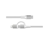Force Power Lite - Câble USB - 24 pin USB-C (M) pour Lightning, 24 pin USB-C (M) - 3 A - 1.2 m - solide, Prise en charge de Power Delivery, câble renforcé - blanc