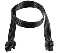 Câble Alimentation GPU 8 Broches Vers PCIe 6+2 - 1 Unité - Cuivre Étamé - Flexible Plat - Pour Bloc Modulaire EVGA PONTON FLOTTANT