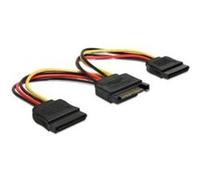 DeLOCK Cable Power SATA 15pin > 2X SATA HDD - Droit