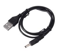 Câble alimentation USB à prise ca noire, 65cm, câble alimentation électronique Durable, 3.5mm x 1.35mm, 5V cc, 1 pièce