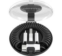 Câble All-in-One USB A / microUSB & USB C & Lightning 2.4A 75cm FastCharge 12W Noir Allroundo®