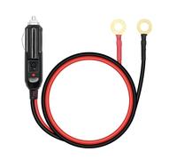 Câble allume-cigare vers joint torique - Câble 3FT - 16 AWG - 12 V - Prise mâle avec fusible 15 A et lumière LED - Pour compresseur d'onduleur de voiture et autres câbles d'alimentation DIY