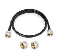 Câble ALSR240 CB 1m UHF PL259 Mâle vers Mâle 50 ohms Faible Perte pour Radio HAM et CB, Analyseur d'Antenne, Charge Factice, Compteur SWR(1 Pièce)