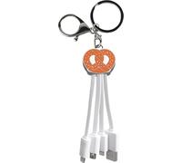 Câble Andy USB A / microUSB & USB C & Lightning 2.1A 15cm Format Porte-clés FastCharge 10.5W Bretzel Blanc Yello Koko