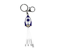 Câble Andy USB A / microUSB & USB C & Lightning 2.1A 15cm Format Porte-clés FastCharge 10.5W Fusée Yello Koko