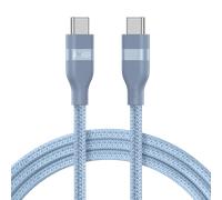 Anker Câble USB-C, 240W Tressé Upcyclé usb-c vers usb-c, Chargeur Type C Rapide, Câble pour iPhone 17/17 Pro / 17 Plus / 17 ProMax, MacBook Pro, iPad Pro/Air 5, Galaxy S23 et autres(1,8m, Bleu)