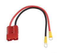 Câble annulaire M8 50 A - 10 AWG - 50 A - Câble M8 - 10 AWG - 50 A (50 cm) | Charge de courant de 50 A, conducteur en cuivre 10 AWG, fiche Anderson, borne annulaire M8, convient à l'énergie solaire