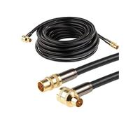Câble antenne coaxial HDTV - Auvisio - 10 m - Connecteur coudé 90° - Plaqué or 24 carats - 105 dB