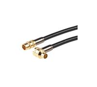 Câble coaxial - Auvisio - HDTV Premium - 1 m - Connecteur coudé 90° - Doré 24 carats