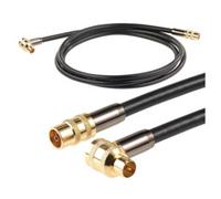 Câble antenne coaxial HDTV Premium 105 dB à connecteur coudé 90° - 2 m Auvisio
