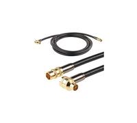Câble antenne coaxial HDTV Premium 105 dB à connecteur coudé 90° - 3 m