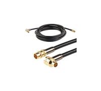 Câble antenne coaxial HDTV Premium 105 dB à connecteur coudé 90° - 5 m